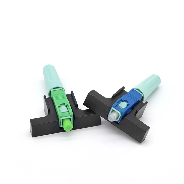 Cysylltydd Cyflym Fiber Optic SC APC