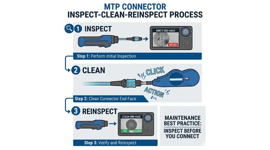 Decision flowchart for selecting the right MTP connector for a fiber link design