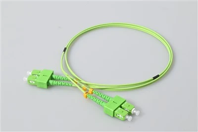 Cord Patch Fiber Optic SC APC Duplex Gwyrdd